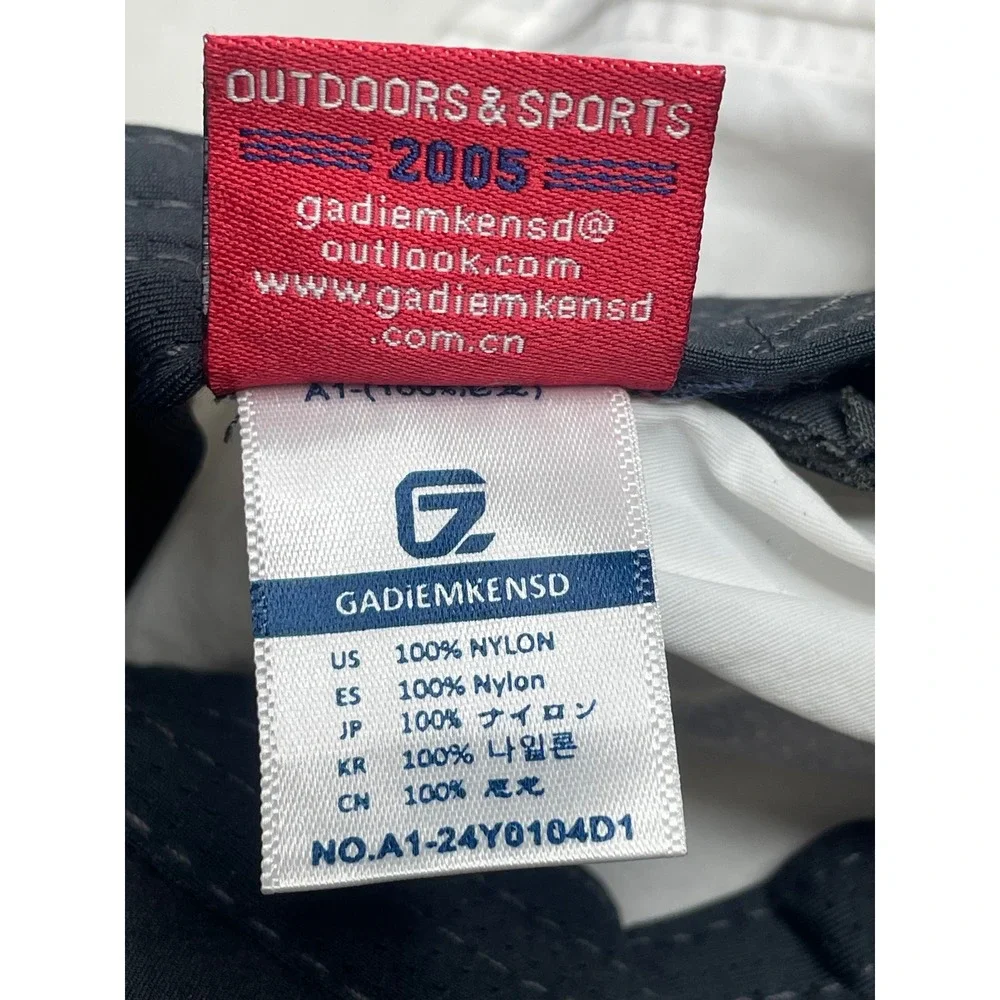 Gadiemkensd Folding Packable Hat Long Brim Adjustable White Reflective Gray Cap